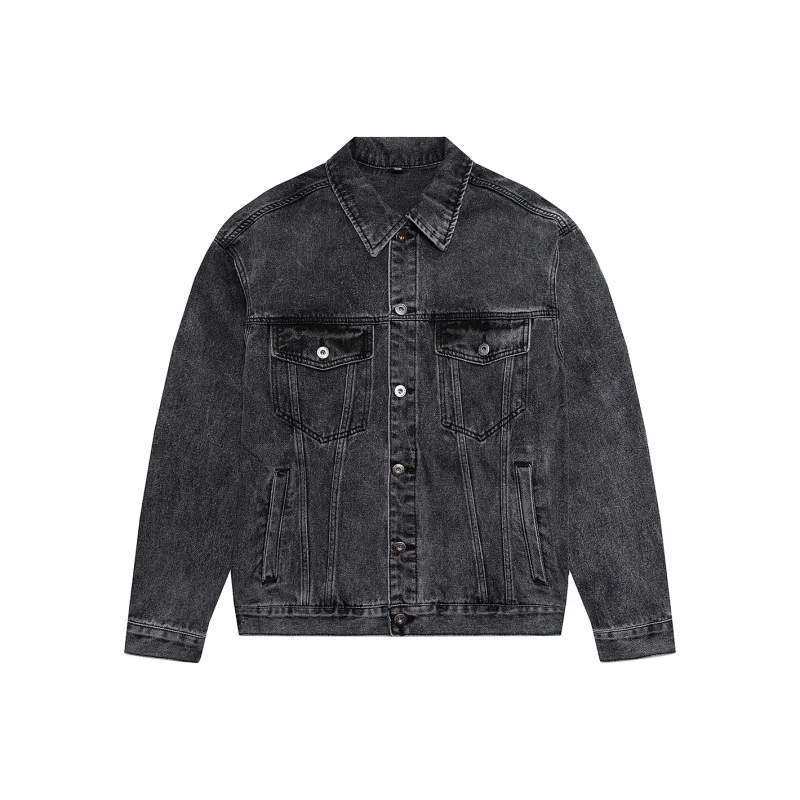 JASONWOOD Cowboy On The Run Denim Jacket Unisex Black Gray-0