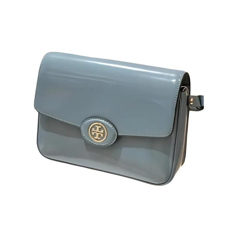 TORY BURCH Robinson Cow Leather Tofu Bag Handbag Shoulder Bag Medium Size Women's Deep Turquoise-1