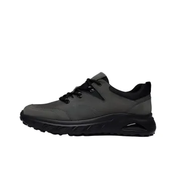 ROBERTA DI CAMERINO Italian Classic Abrasion Resistant Low Top Outdoor Shoes Men's Black Gray