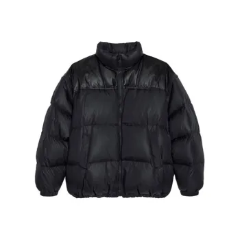 CELINE Homme Leather Panelled Quilted Padded Shell Jacket