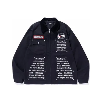 XLARGE Blu Boy Collaboration Jackets Unisex Black