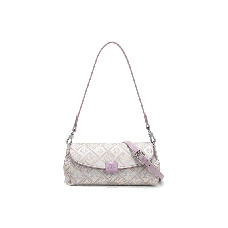 Vigno Synthetic Leather Crossbody Bag, Shoulder Bag Regular Women's Purple/Ecru-1