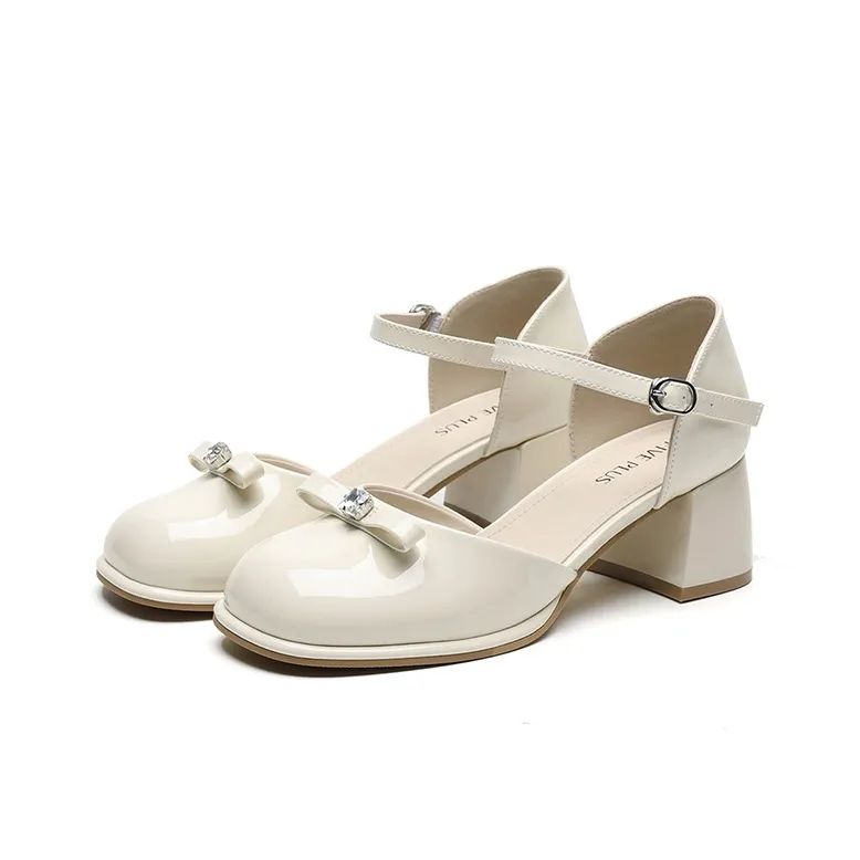 FIVE PLUS Chunky Heel High Heels Women's-2