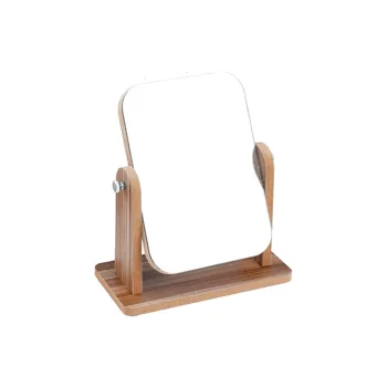 Pleasant Language Wooden Portable HD Foldable Large Size Make Up Mirrors