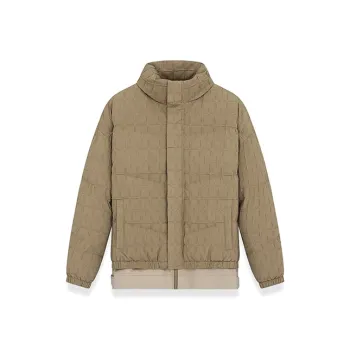 BAGGL Solid Color Loose Fit Thickened Puffer Jacket Unisex Khaki
