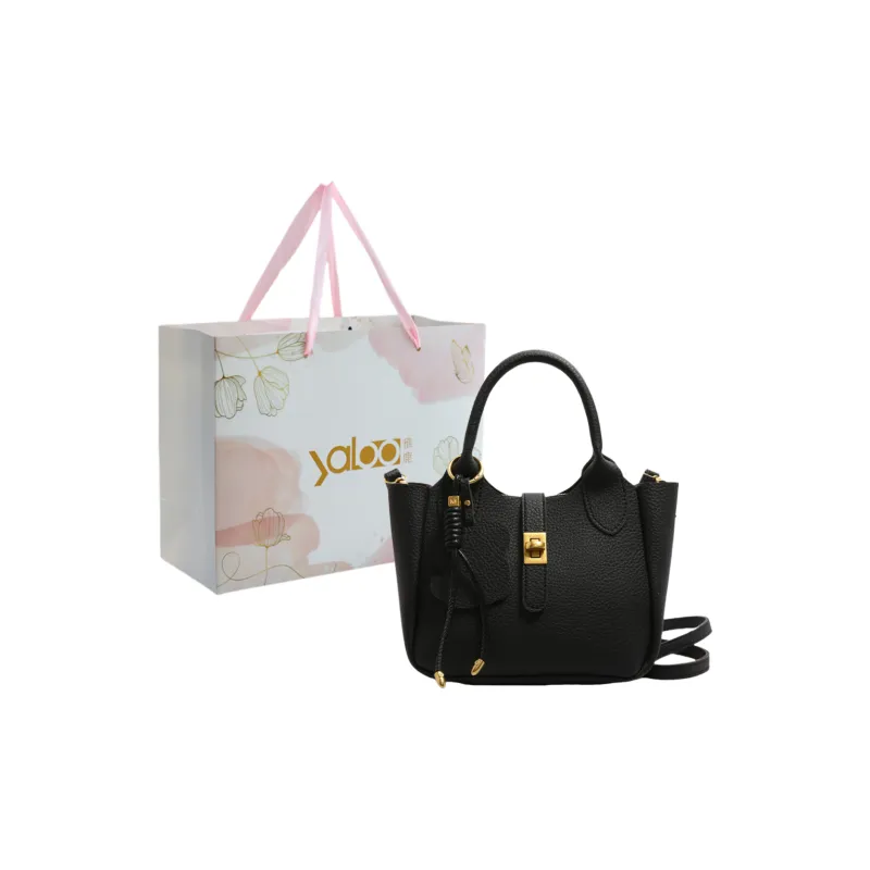 Yalu PU Shoulder Bag, Crossbody Bag, Handbag Unisex Ecru/Gray/Black/Pink-11