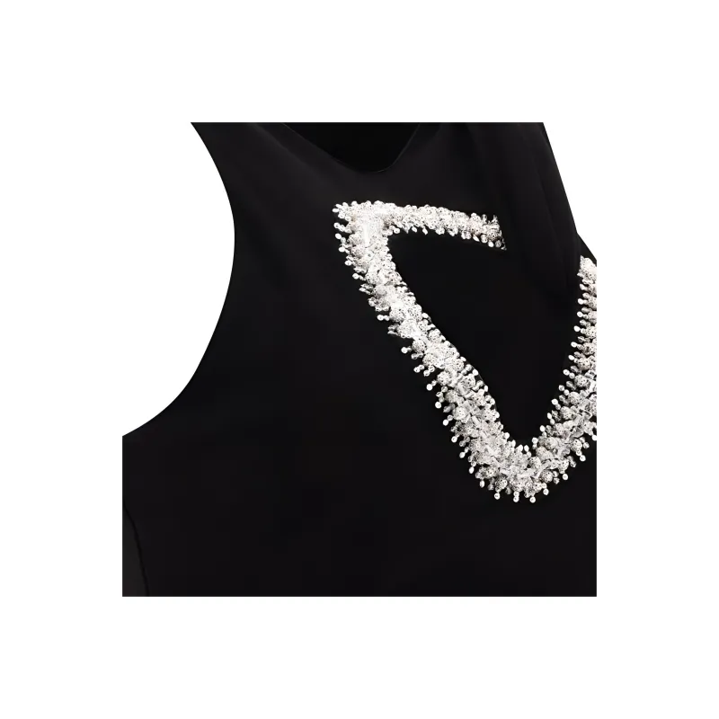 Givenchy Crystal Embellished Cut Out Tank Top-2