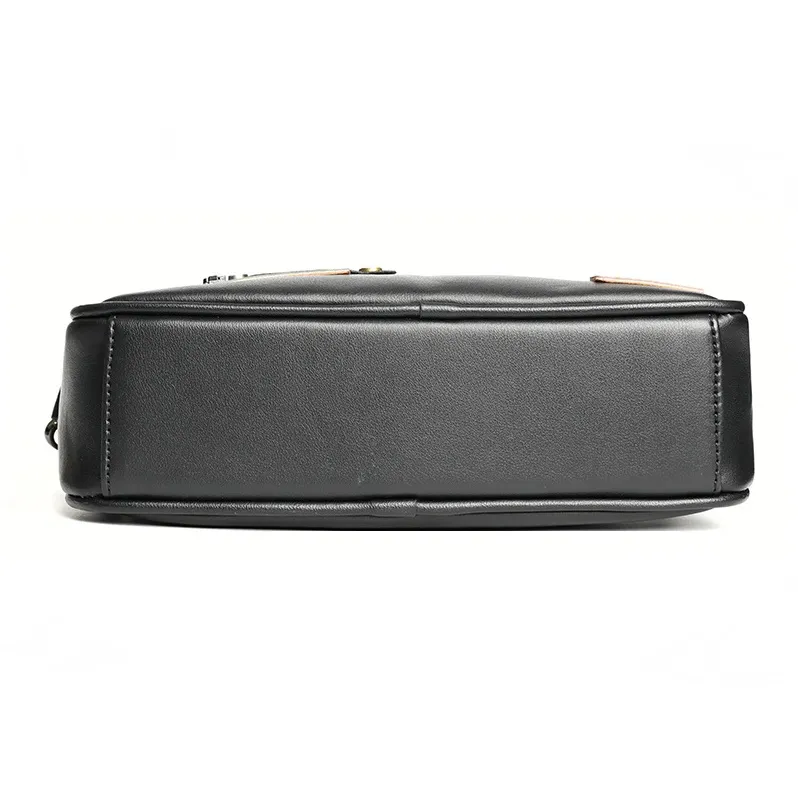 VIHUS PU Shoulder Bag Regular Men's Black-4