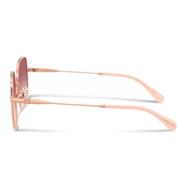 COACH Irregular Shape Sunglasses Women's Rose Gold-2