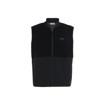CK/Calvin Klein Bonded Fleece Zipped Gilet Vest Men's Black