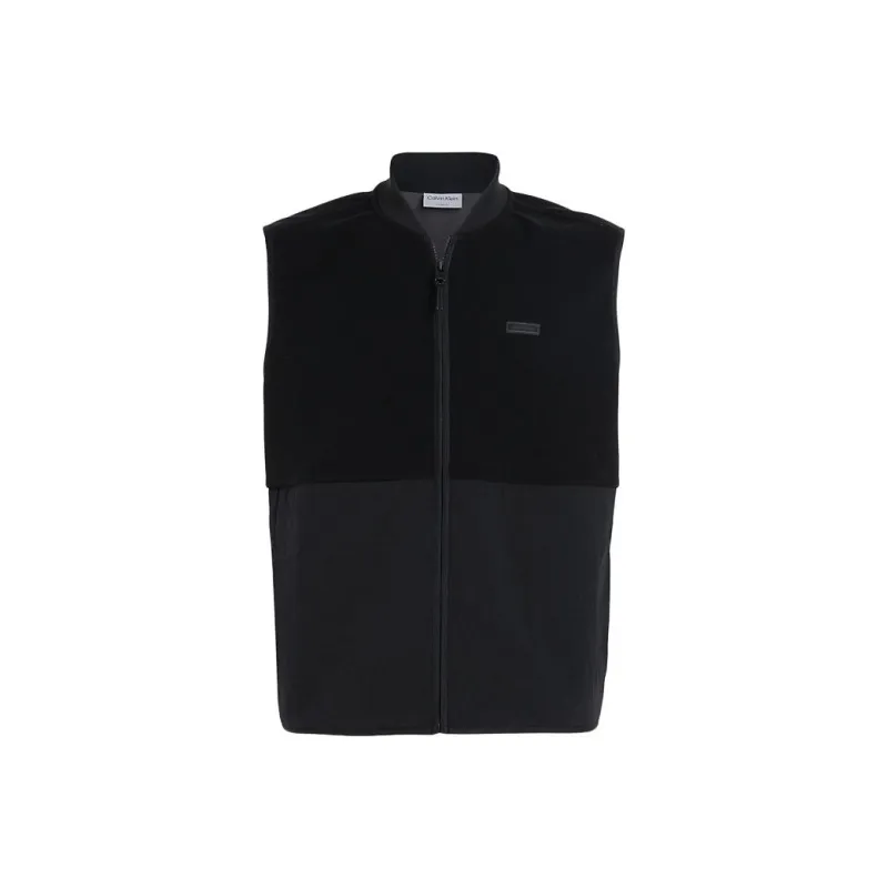 CK/Calvin Klein Bonded Fleece Zipped Gilet Vest Men's Black-0