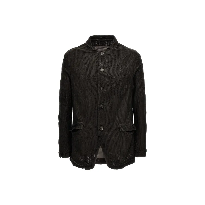 Giorgio Brato Perforated Leather Shirt Jacket-0