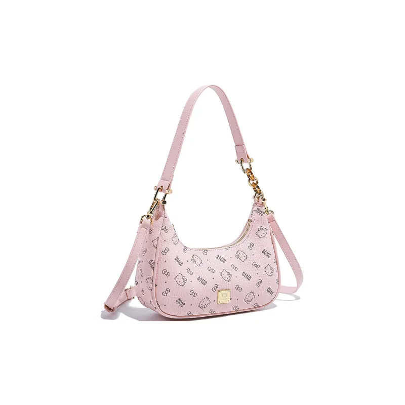 MESUCA × Sanrio Hello Kitty Collaboration Kitty Series PU Underarm Shoulder Bag Women's Multicolor-3