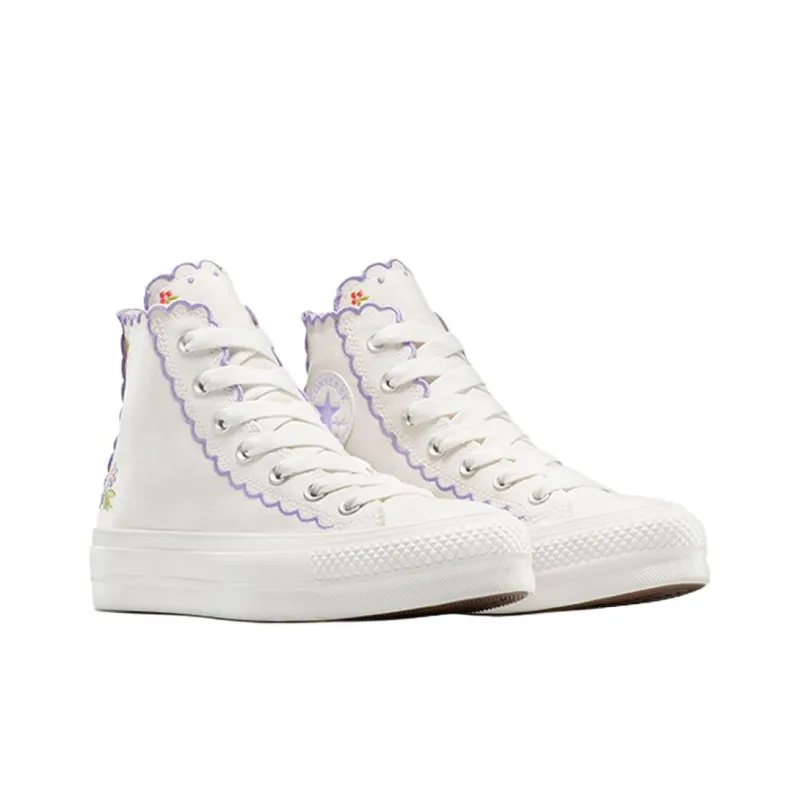 Converse Women's Chuck Taylor All Star Lift Platform High 'Scalloped Edges Embroidered Flowers' Women's-2