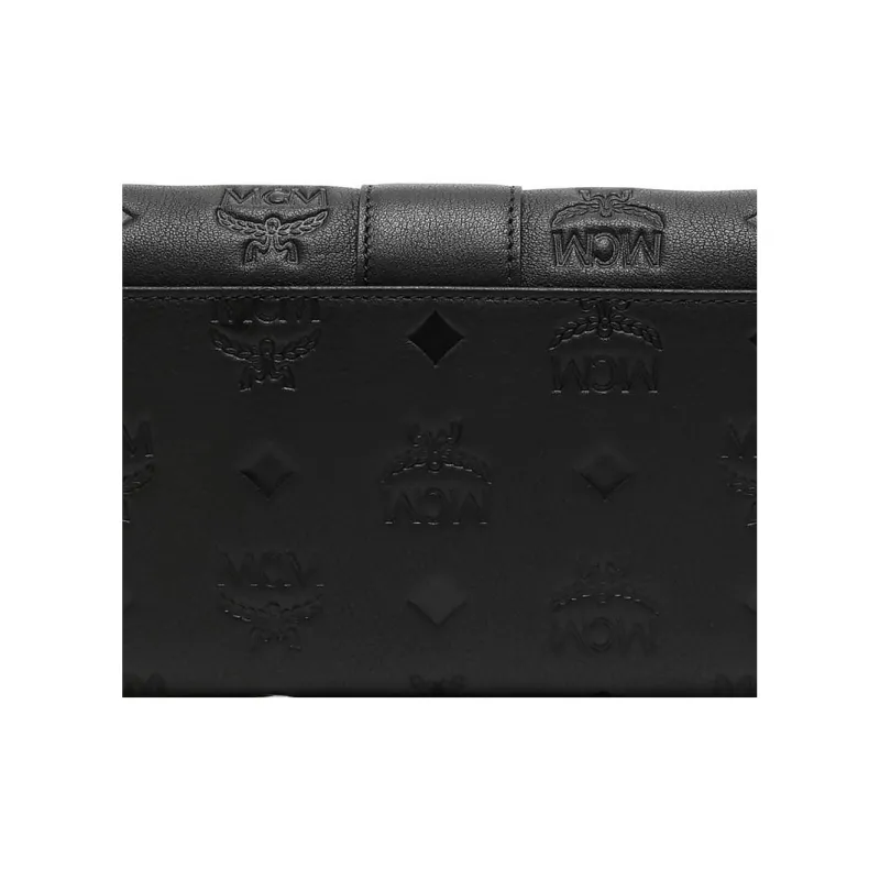 MCM Tracy Visetos Full Grain Nappa Leather Shoulder Bag, Crossbody Bag, Wallet Tubas Women's Black-3