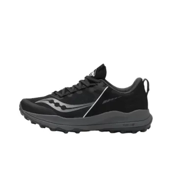 Saucony Xodus Anti Slip Wear Resistant Low Top Casual Running Shoes Unisex Black