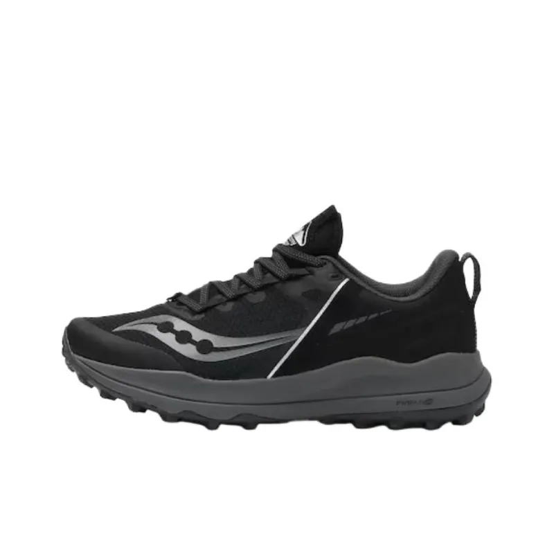 Saucony Xodus Anti Slip Wear Resistant Low Top Casual Running Shoes Unisex Black-0