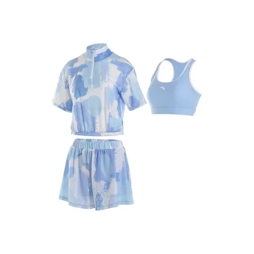 Anta Two Piece Swimsuit Women's Blue Three piece