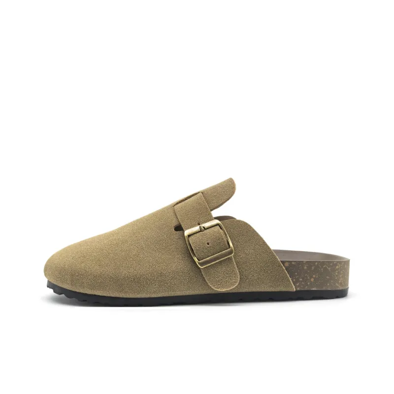 WELKIN&WZWJ Abrasion Resistant Slip Resistant Closed Toe Slippers Unisex Apricot-1