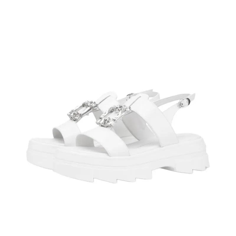Stuart Weitzman/SW Saint Tropez Noho One Strap Sandals 6cm Women's White-1
