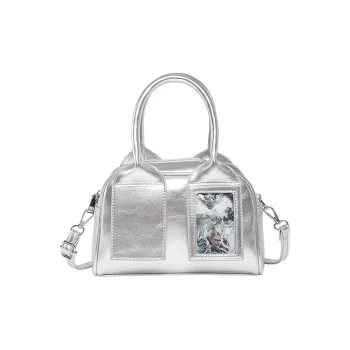 XIANGSU PU Shoulder Bag, Crossbody Bag, Handbag Women's Silver/Pink/Ecru/Burgundy/Brown/Black