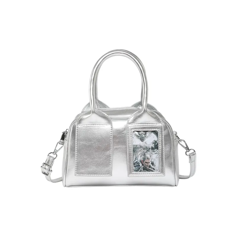 XIANGSU PU Shoulder Bag, Crossbody Bag, Handbag Women's Silver/Pink/Ecru/Burgundy/Brown/Black-0