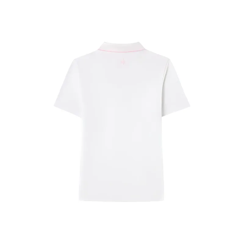 Le Coq Sportif Polo Shirt Women's Ivory White-1