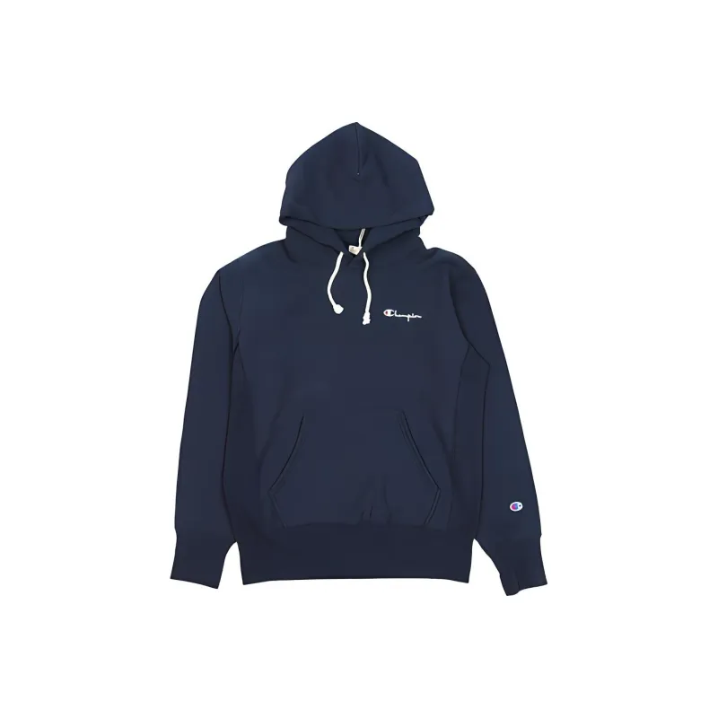 Champion Hooded Regular Sweatshirt US Version Unisex Navy Blue-0