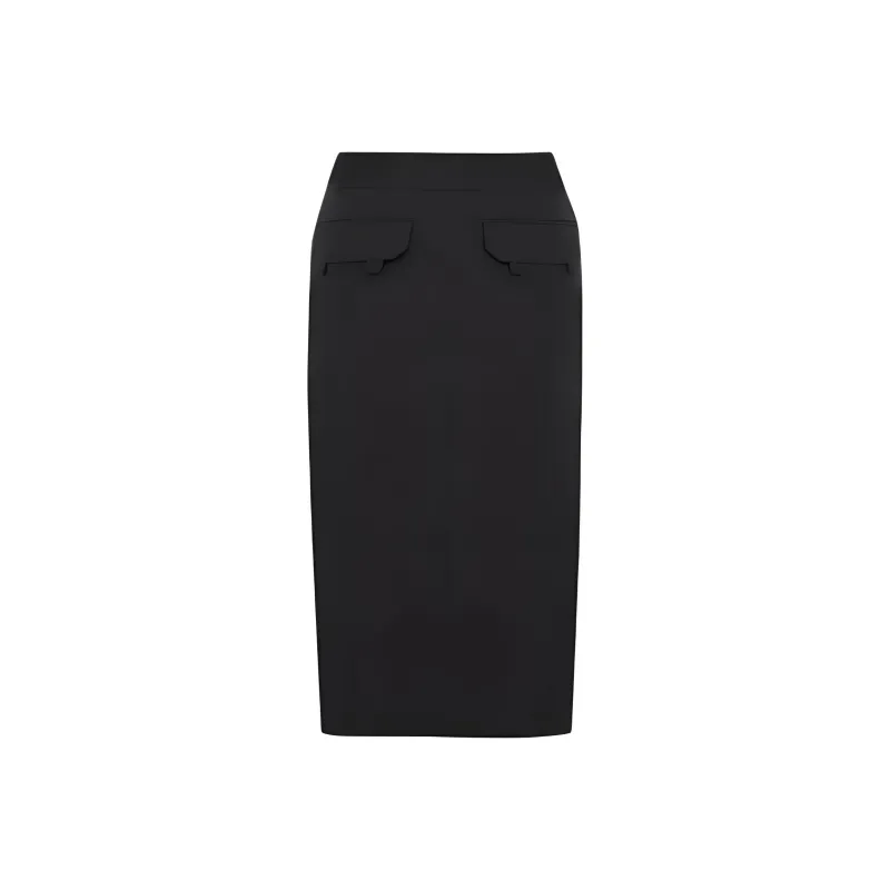 SAINT LAURENT Front Slit Pencil Skirt-1