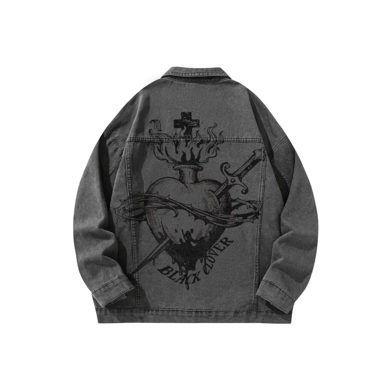 BLACK CLOVER Denim Jacket Unisex-8