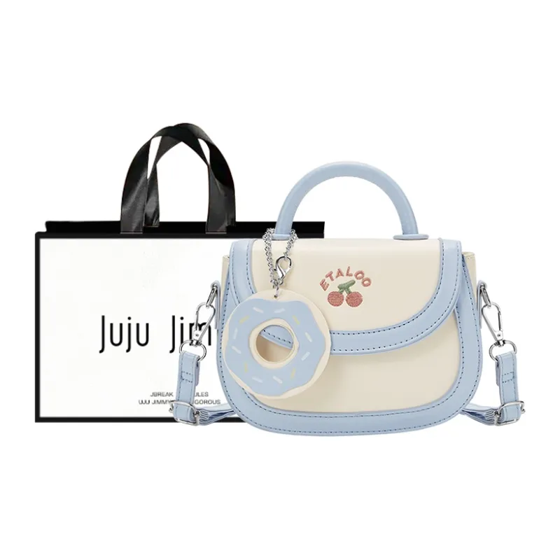 Juju Jimmy PU Crossbody Bag, Handbag Regular Women's Blue/Pink-0
