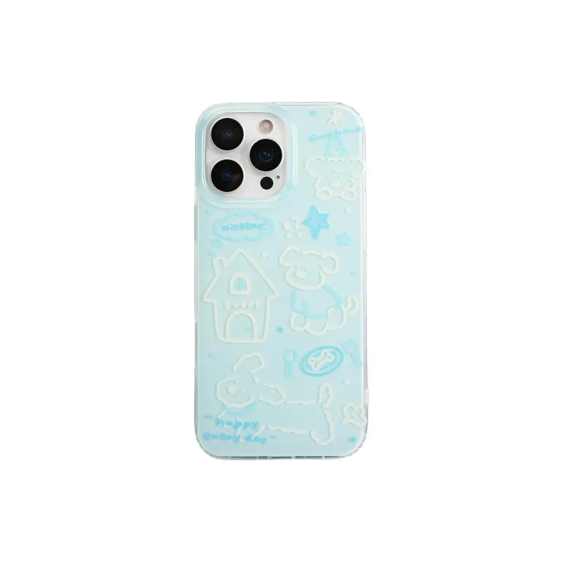 Sopi Acrylic Material Line House Puppy Bracelet Phone Cases Compatible With IPhone 16/15 Pro Max/Apple 13/14 Pro/Max-2