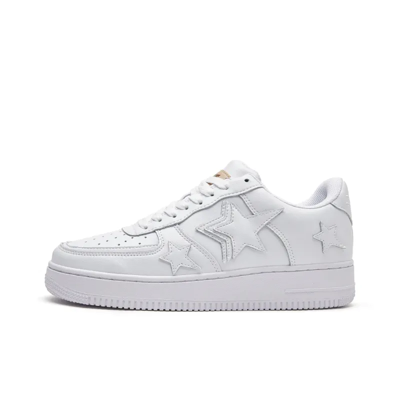 VOIT Coverage Slip Resistant And Abrasion Resistant Low Top Skateboard Shoes Unisex White-1