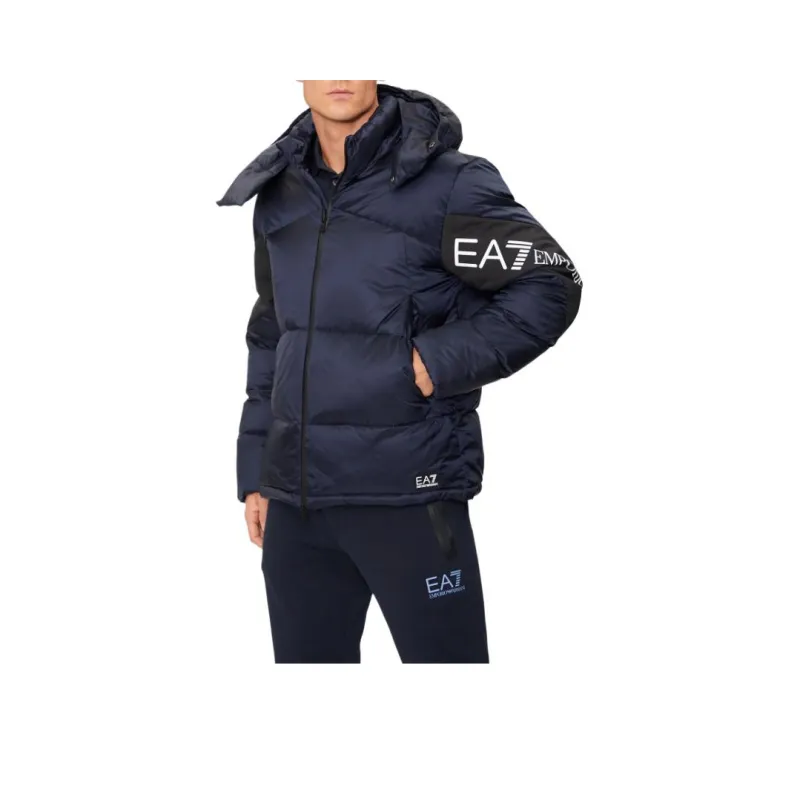 EMPORIO ARMANI EA7 Down Jacket Men's Marine Blue-0