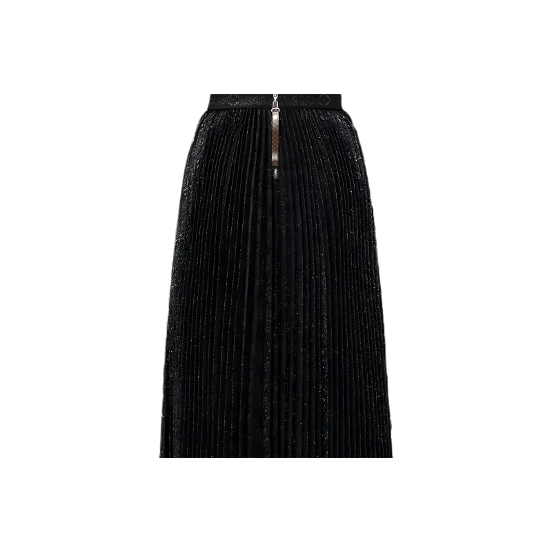 LOUIS VUITTON Monogram Jacquard Pleated Skirt-3