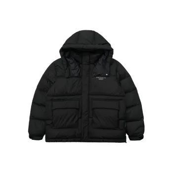 Acme De La Vie/ADLV Solid Color Letters Hooded Loose Fit Down Jacket Men's Black