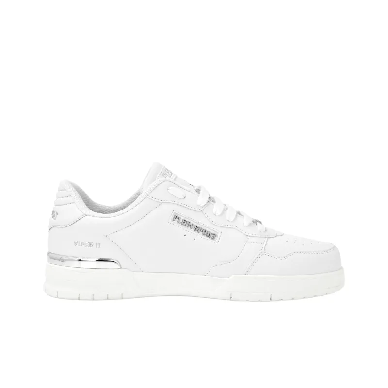 PLEIN SPORT Tiger.X Cushioning Low Top Casual Shoes Unisex White-2