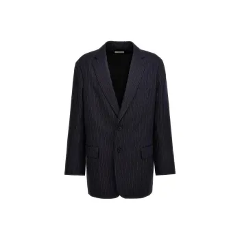DRIES VAN NOTEN Blunt Single Breasted Striped Blazer