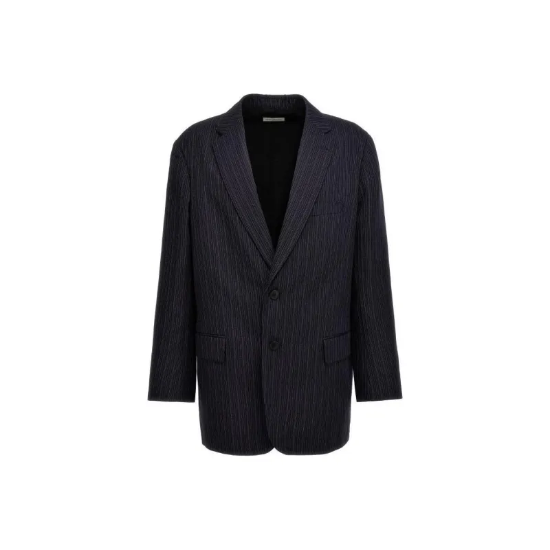 DRIES VAN NOTEN Blunt Single Breasted Striped Blazer-0