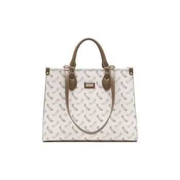 SEPTWOLVES PVC One Shoulder Handbag Women's Brown