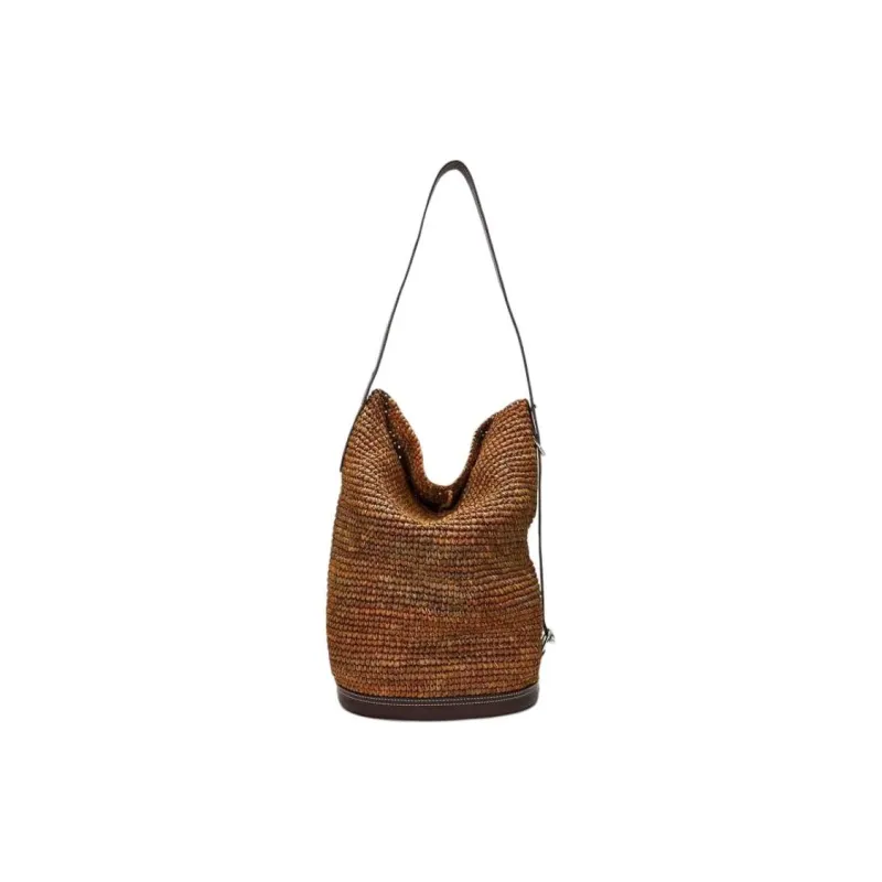 Polo Ralph Lauren Plant Material Crossbody Bag, Shoulder Bag Medium Size Women's Brown-2