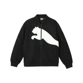 PUMA LOGO BOMBER Jackets Coats Unisex Black
