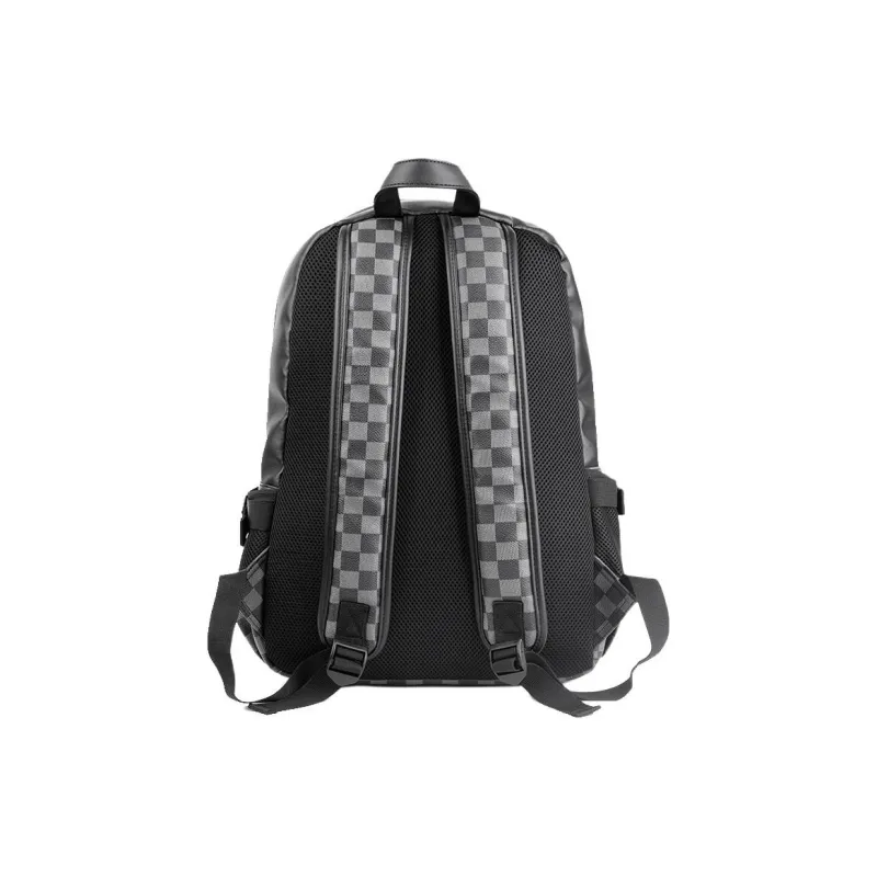 VIHUS PVC Polyvinyl Chloride Backpack Men's Black-3