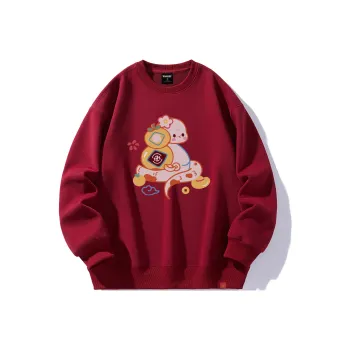 ZMOH Fleece Lined Crew Neck Sweatshirt Unisex