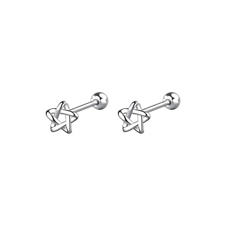Rhymes S 999 Fine Silver Stud Earrings Women's-0