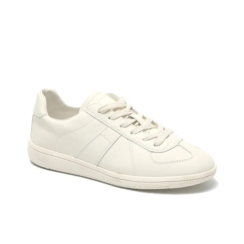O.L German Army Trainers Low Top Skateboard Shoes Women's White-1