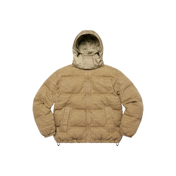 Supreme Fat Tip Jacquard Denim Puffer Jacket-3