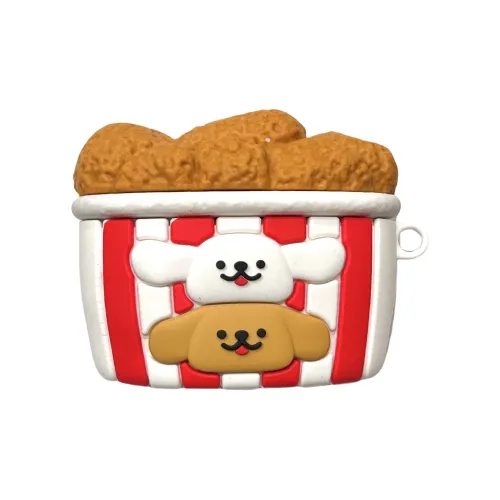 CHRROTA Compatibility With Apple AirPods 4 Silicone Cartoon Popcorn Puppy Headphone Cases