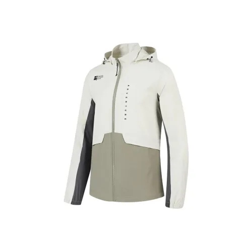 QIAODAN Windproof Windbreaker Jacket Men's Crescent Moon/Misty Pine Green