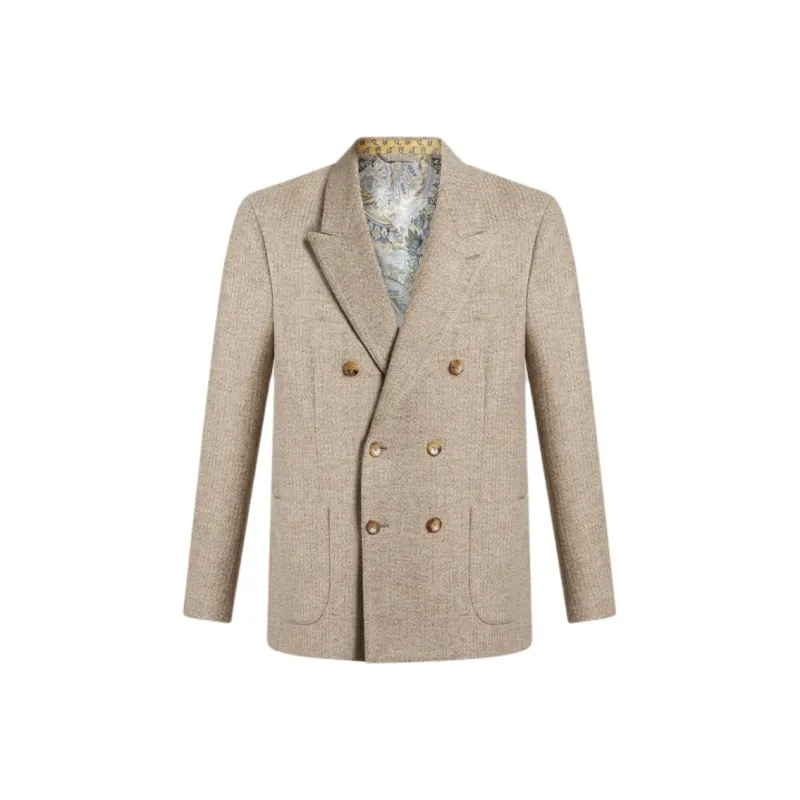 ETRO Double breasted Peak lapel Blazer-0